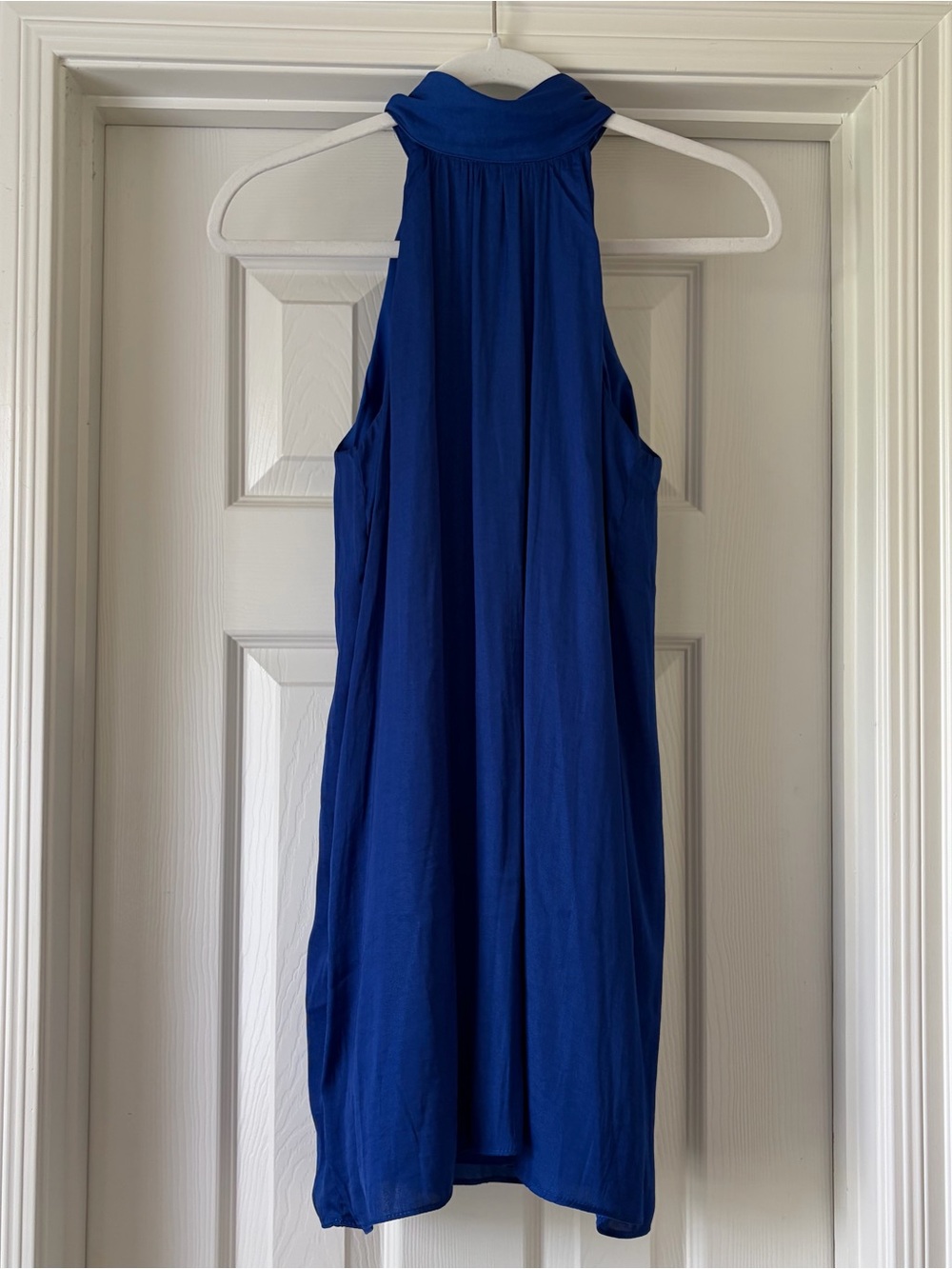 Naked Zebra Cobalt Blue Halter Dress